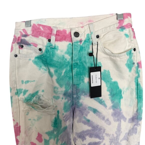 Carmar Tie-Dye Distressed Cotton Jeans Size 26 - Picture 2 of 7